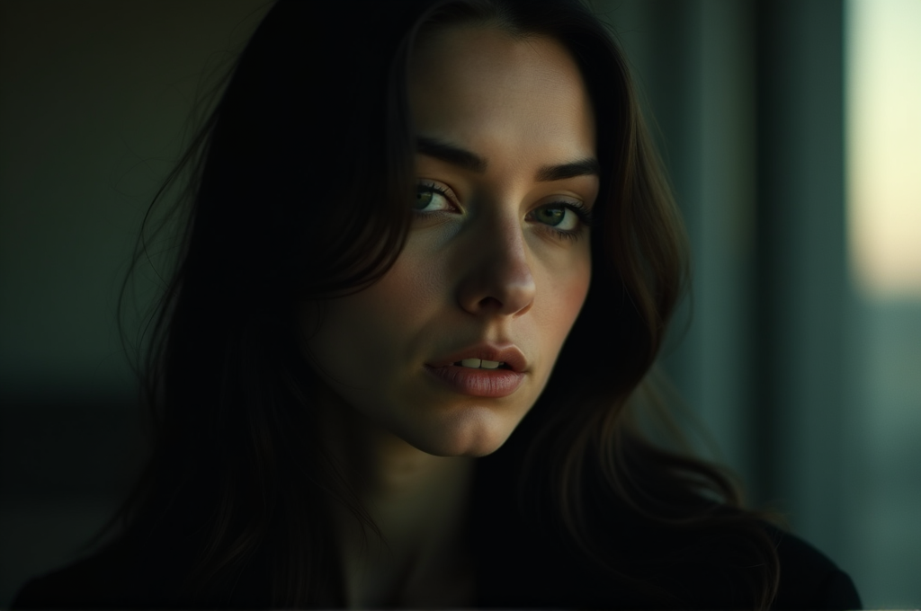 Cinematic Portrait Midjourney Prompt — Moody Editorial Style