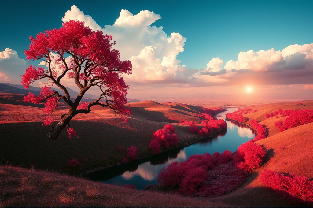 Infrared False-Color Landscape Art Prompt for Flux