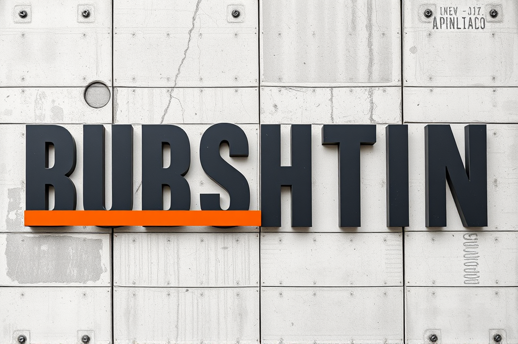 Brutalist Typography Poster Design Prompt for Midjourney