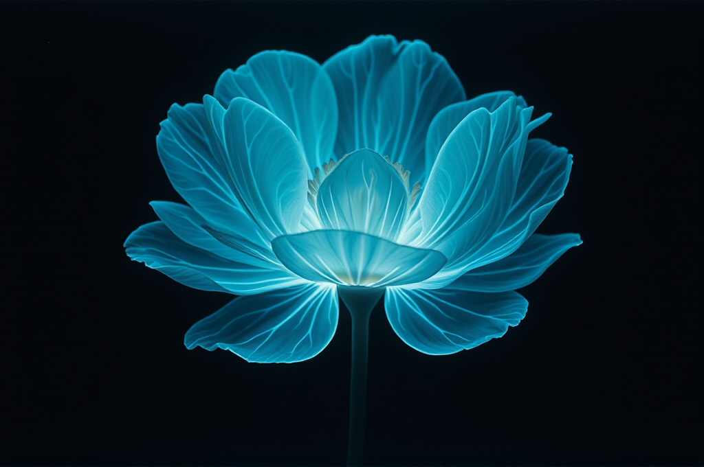 Botanical X-Ray Art Prompt for Firefly Glowing Flora