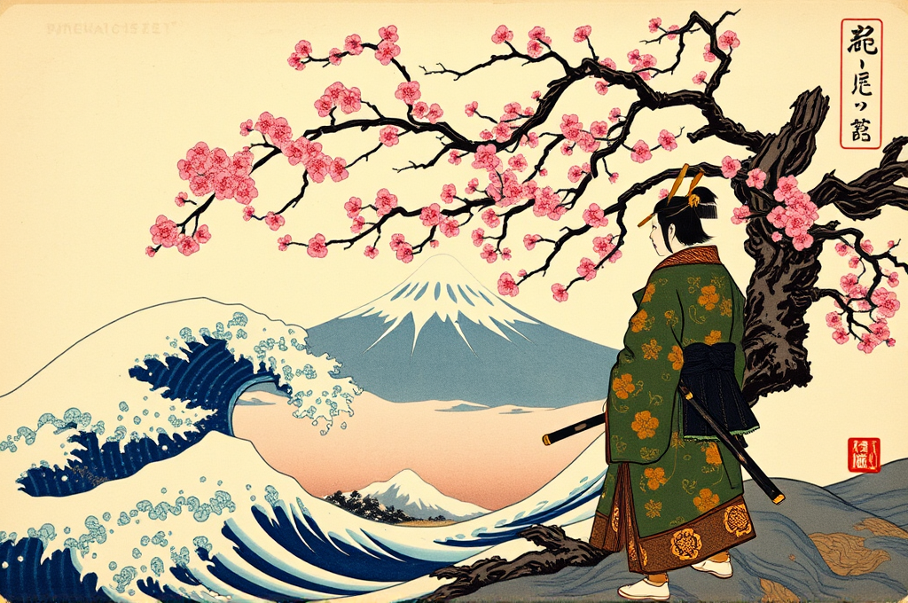 Ukiyo-e Woodblock Print Art Prompt for Stable Diffusion