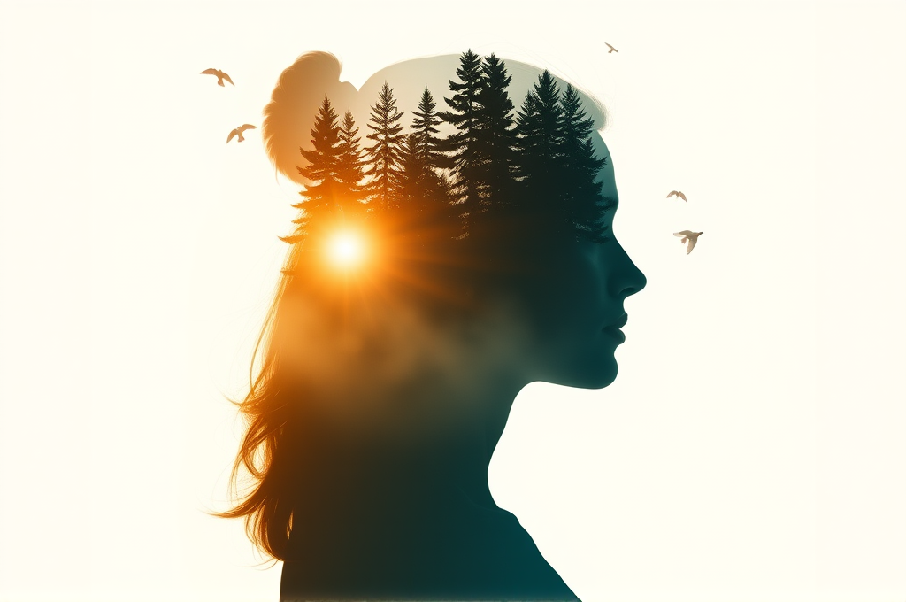 Double Exposure Portrait Art Prompt for Leonardo AI