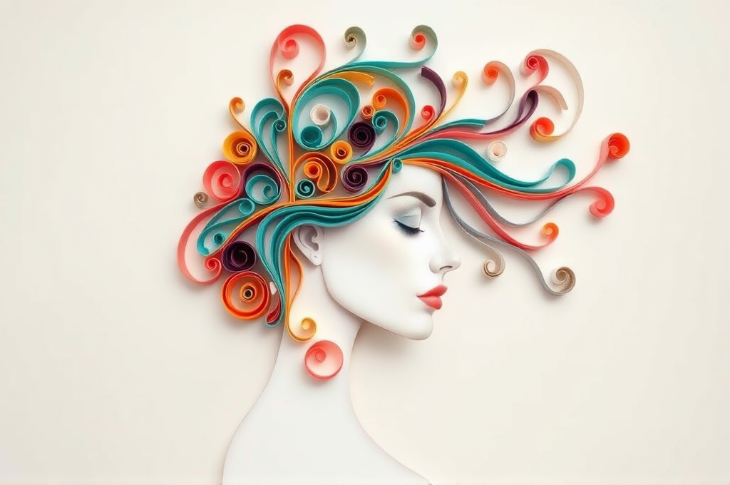 Paper Quilling Portrait Art Prompt for Leonardo AI