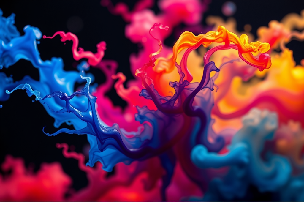 Macro Slow-Motion Ink in Water Video Prompt Midjourney