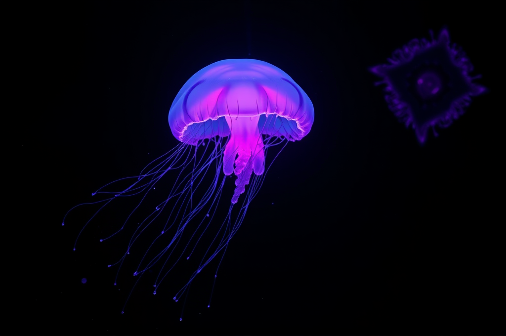Bioluminescent Deep Sea Creatures Video Prompt for Firefly