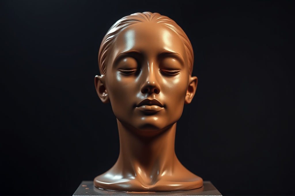 Wet Clay Sculpture Portrait Art Prompt for Flux