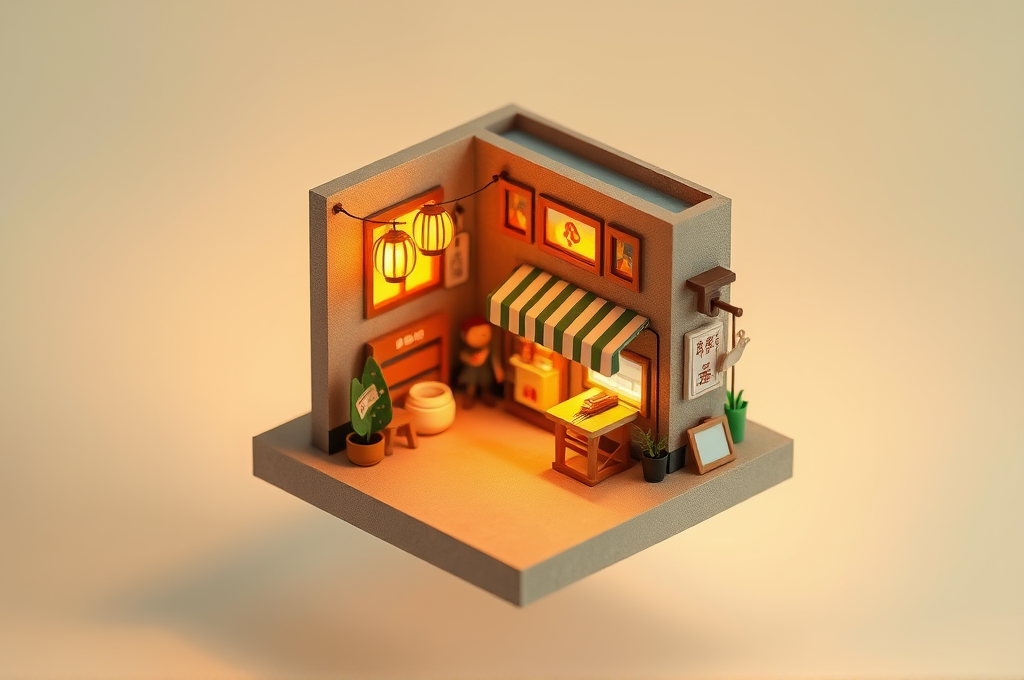 Isometric Miniature Diorama Design Prompt for Flux