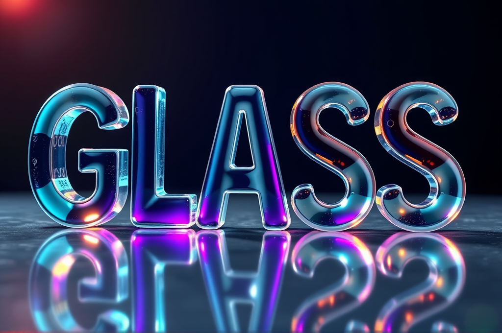Liquid Glass Typography Animation Video Prompt for Ideogram