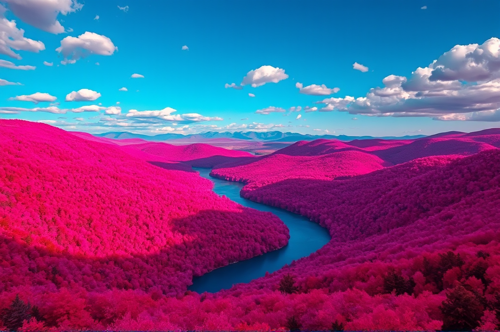 Infrared Aerochrome Surreal Landscape Art for Leonardo