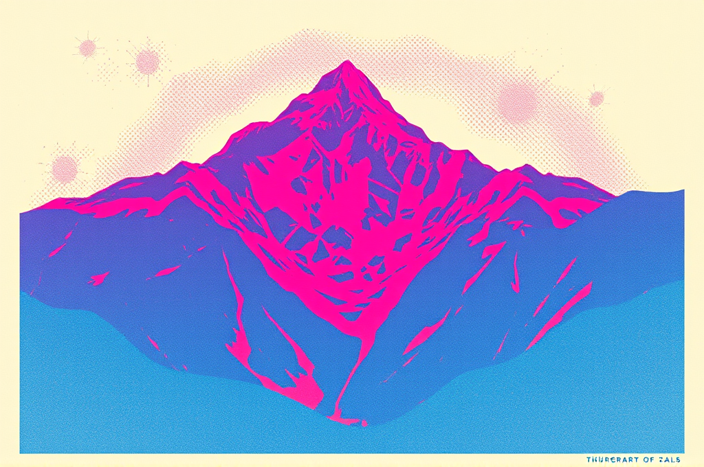 Risograph Layered Print Poster Design Prompt for Firefly