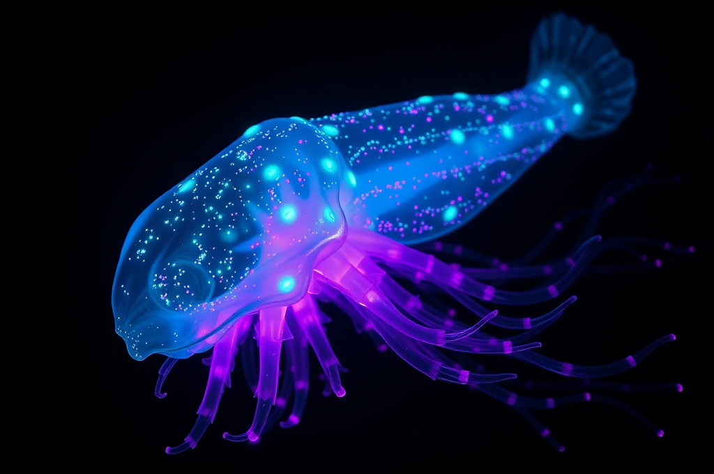 Bioluminescent Deep-Sea Creature Art Prompt for Leonardo